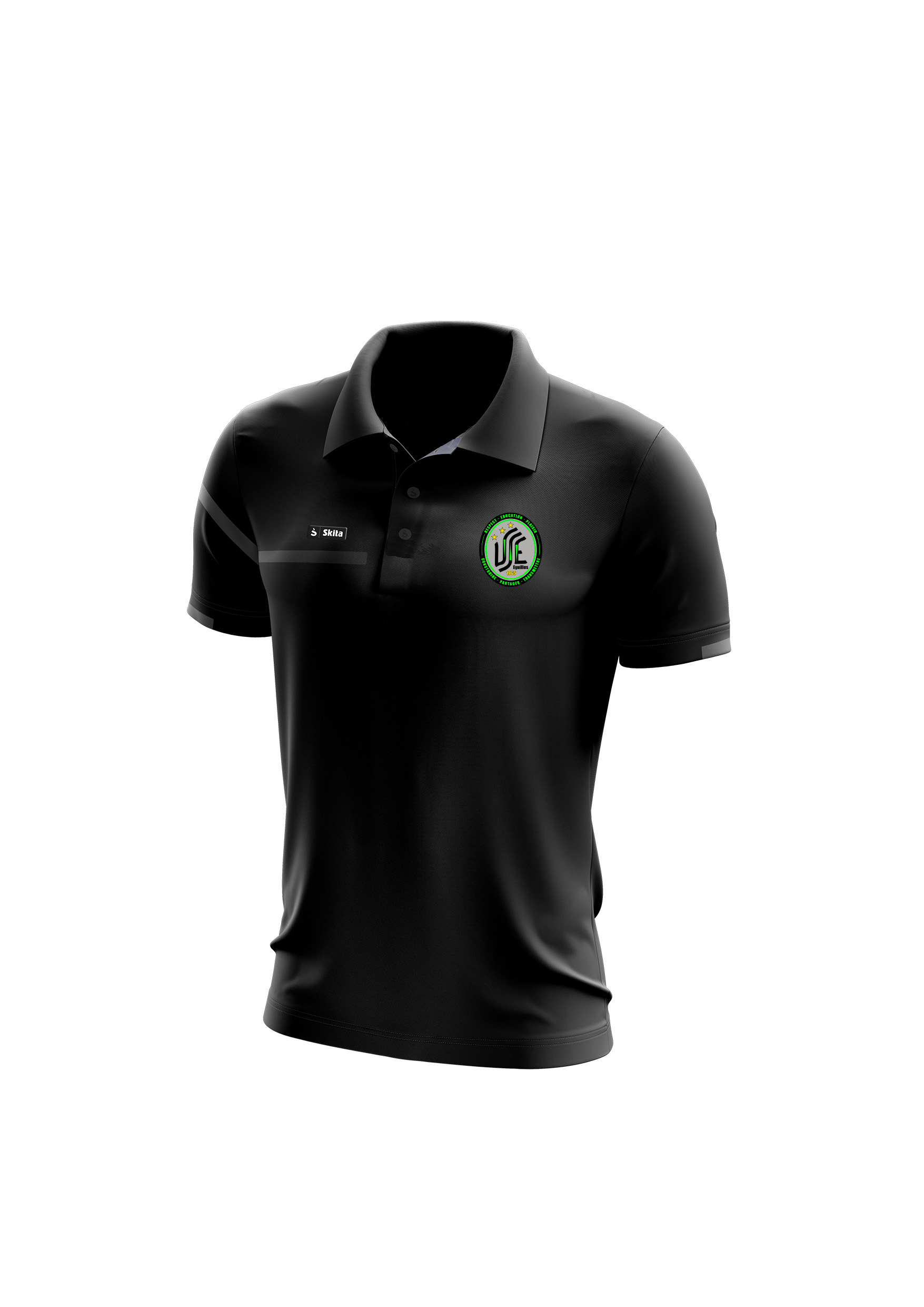Polo SKITA'TECH noir (US EGUILLES)